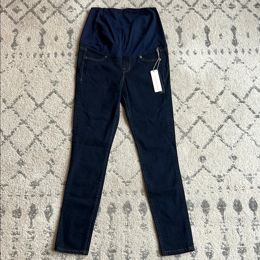 Ingrid & Isabel Maternity Skinny Jeans ft. Crossover Panel - Picture 1 of 6